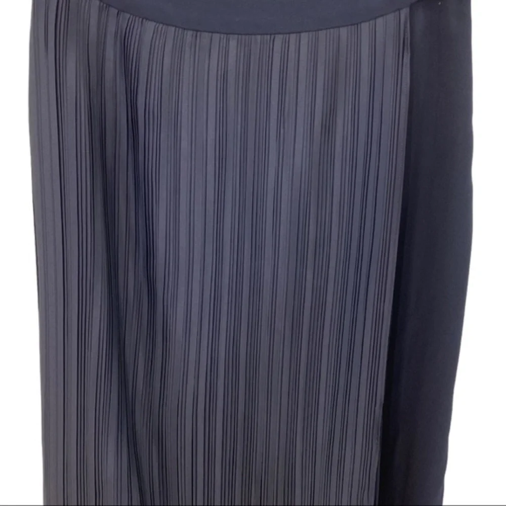 Adam Lippes Navy Micropleat Wrap Midi Skirt NWT